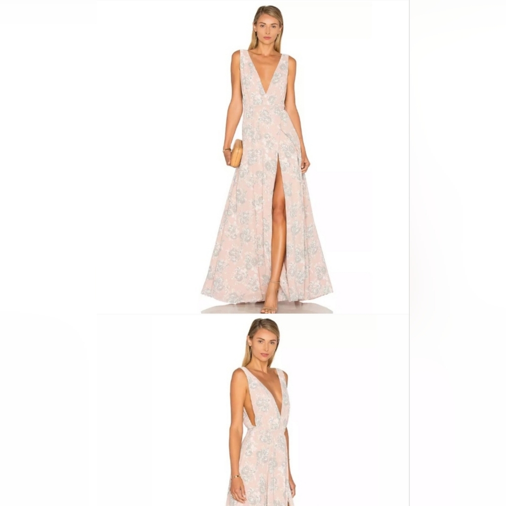 Lovers and Friends Leah Gown Size 2 Blush Pink & Grey